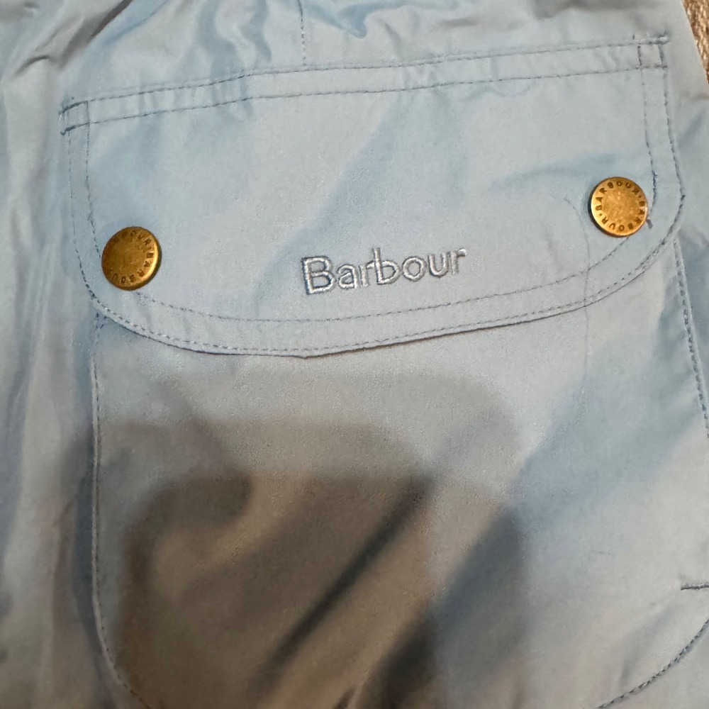 BARBOUR Waterproof Breathable Hooded Raincoat Light Blue Women's 4 $398 - Picture 12 of 12